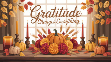 Gratitude Changes Everything - Inspirational Thanksgiving Quote