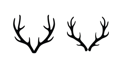 Majestic deer antlers silhouettes symbolizing nature strength and wilderness beauty