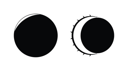 Celestial bodies two phases of lunar eclipse moon and sun alignment astronomical event