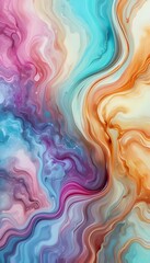 Colorful Fluid Art Abstract Swirl Marble Texture Background