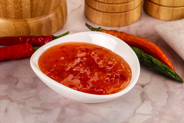 Sweet and sour chili sauce with pineapple