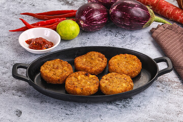 Fried potato crispy golden hash brown