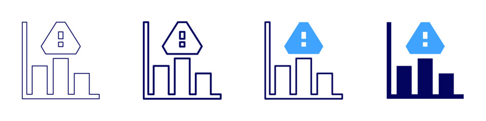 Obraz premium Risk premium icon in 4 different styles. Thin Line, Line, Bold Line, Duotone. Duotone style. Editable stroke