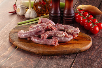 Raw chicken neck for cooking