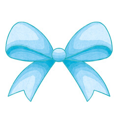 Elegant watercolor bow illustration with soft handcrafted texture, isolated on white background, perfect for design projects, packaging, invitations and decorative concepts.
