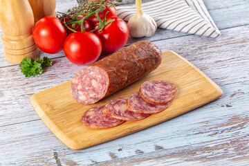 Salchichon pork cured sausages with parmesan