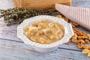 Peanut butter spread with nuts