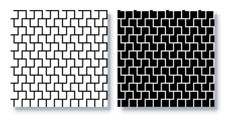 Set of Seamless Geometric Patterns Vector.