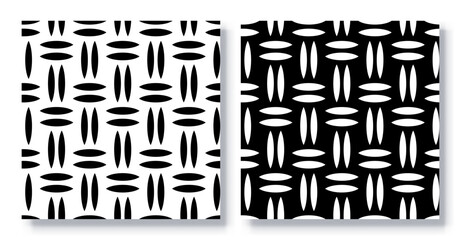 Set of Seamless Abstract Tessellation Patterns, Vector.