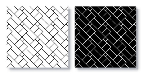 Set of Seamless Geometric Patterns Vector.
