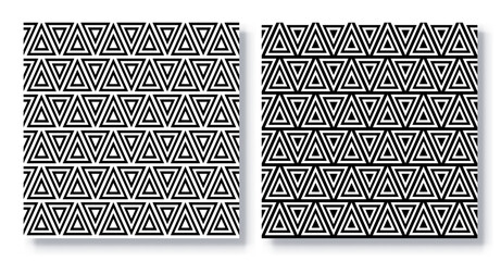 Set of Seamless Geometric Patterns Vector.