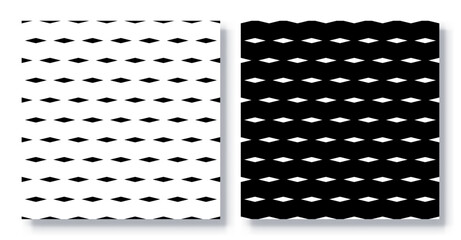 Set of Seamless Geometric Patterns Vector.