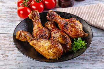 Baked chicken drumsticks with spices