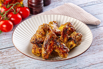 Baked chicken wings with spices