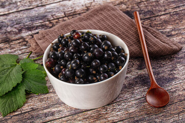 Sweet juicy Black currants berries