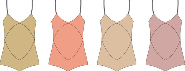 Swimsuits in Various Tones A Collection of Stylish Swimwear Designs