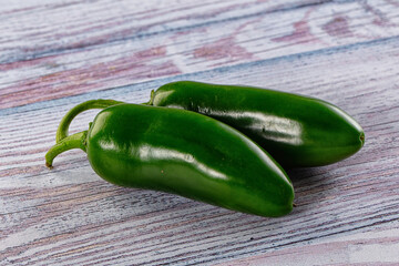 Raw ripe green jalapeno pepper