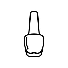 Nail Polish Bottle Icon. Simple Beauty Cosmetic Line Art Illustration