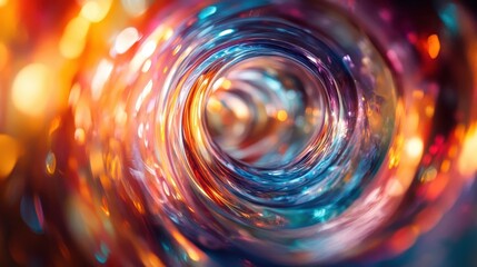 Colorful Swirl of Light and Colorful Patterns in a Vibrant Abstract Background