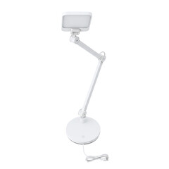 Modern white adjustable LED desk lamp isolated