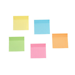 Blank colorful square adhesive note paper collection
