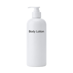 White pump bottle of moisturizing body lotion