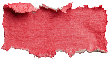 red torn pieces of paper ripped texture rough edges creative scrap fragments material detail isolated on white background