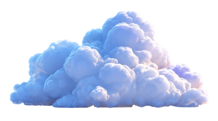 Fluffy, light blue cumulus cloud