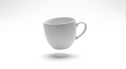 Fototapeta premium Floating White Mug Minimalist Concept, Drinkware, Studio Environment, Front View, Whisk_d404b1bdb2f5eb9b4d1443be37f3b64fdr.png Integration