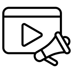 Video Marketing  Icon Element For Design