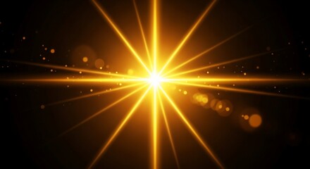 Golden glow radiates outwards with stunning lens flare, perfect for adding a dynamic, energetic feel to your designs and adding a modern, eye-catching effect