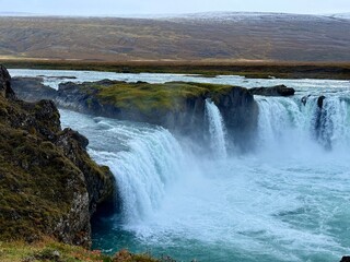 Godafoss Waterfall, Natural Wonder in Northern Iceland