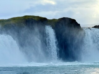 Godafoss Waterfall, Natural Wonder in Northern Iceland