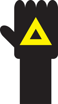 세모 손바닥 손