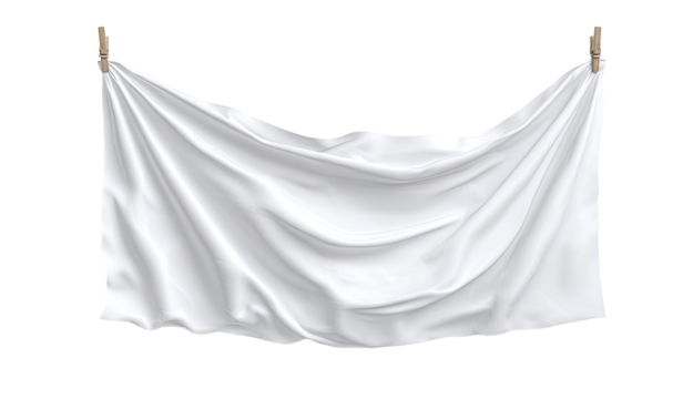 White fabric draped over clothesline (2)