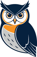Wise Owl Mascot Illustration