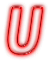 Carattere U con sfondo trasparente