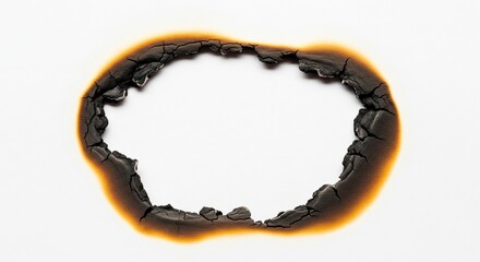 Striking burnt paper edge effect with golden halo, perfect for adding dramatic texture and unique borders to your designs for a bold and edgy aesthetic