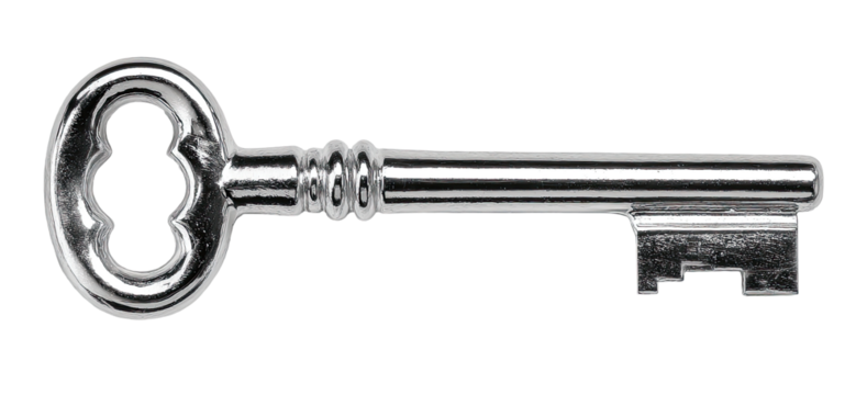 Close-up of a metallic key