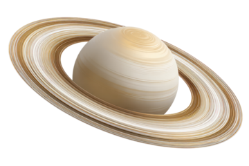 Saturn, ringed planet, in space