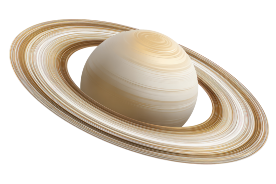 Saturn, ringed planet, in space