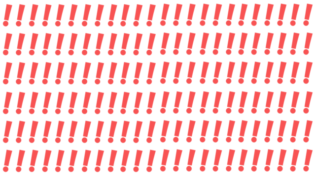 びっくりマーク（背景透過）の背景のイラスト