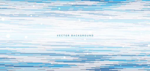Abstract blue and white horizontal lines technology background. Futuristic modern tech.