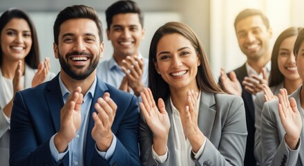 Indian business team applauding success — representing collaboration, recognition, and leadership