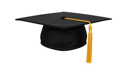 Academic graduation cap with golden tassel symbolizing achievement and higher education success