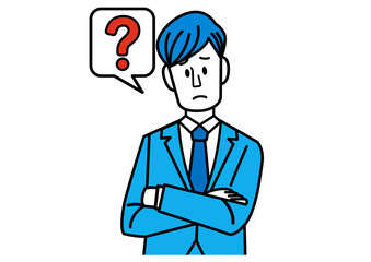 ビジネス, サラリーマン, 考える, 悩み, 疑問, 困る, トラブル, 心配, 落ち込む, 失敗, ハテナ, 仕事, 会社, 職業, 社会, 悩む, スーツ, 会社員, ビジネスマン, 営業マン, 営業, 働く, パパ, イラスト, 男性, オフィス, 新入社員, 社員, 社会人, 人, 男, マネージャー, かんがえる
