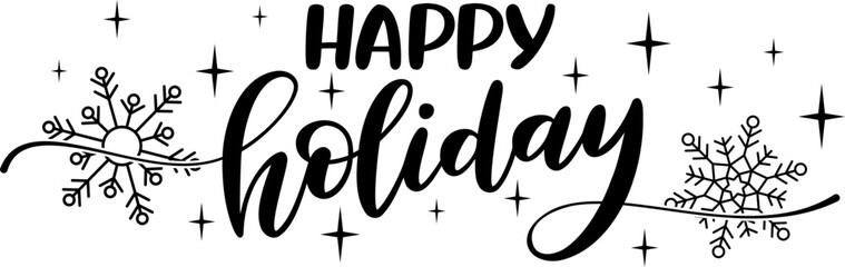 happy holiday typography vector . christmas and new year design