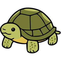 Turtle tortoise cute pet hand drawn vector icon