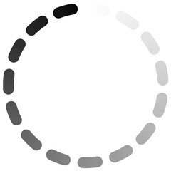 Gray Circular Loading Indicator With Dotted Outline On Transparent Background Representing Buffering Or Progress