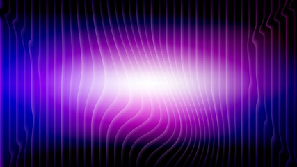 Abstract Purple and Blue Gradient Background with Vertical Curved Lines and Glowing Light Spot for Modern Designs and Creative Projects